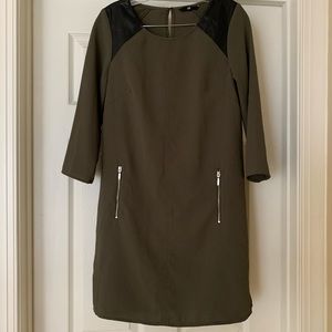 H&M Olive Green dress with 3/4 length sleeves